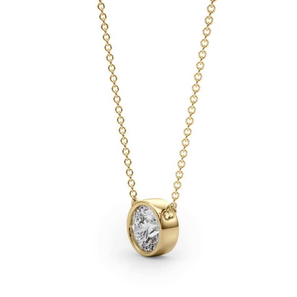 360 degree view of Kalista Bezel Diamond Pendant