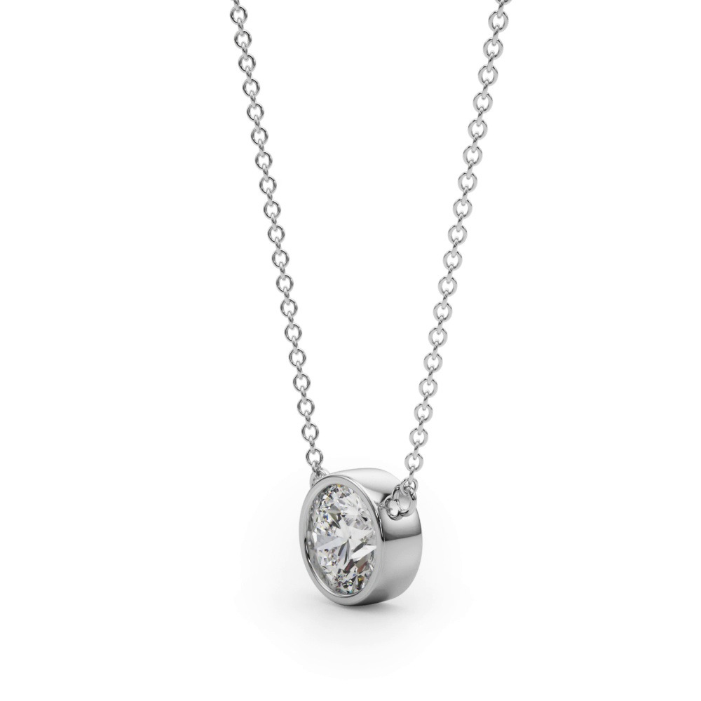 360 degree view of Kalista Bezel Diamond Pendant