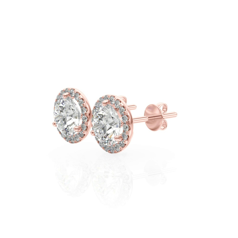 360 degree view of Lucia Halo Earrings