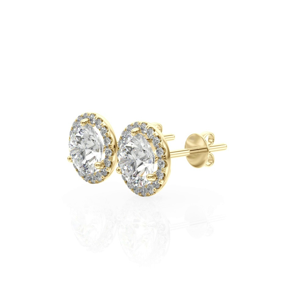 360 degree view of Lucia Halo Earrings