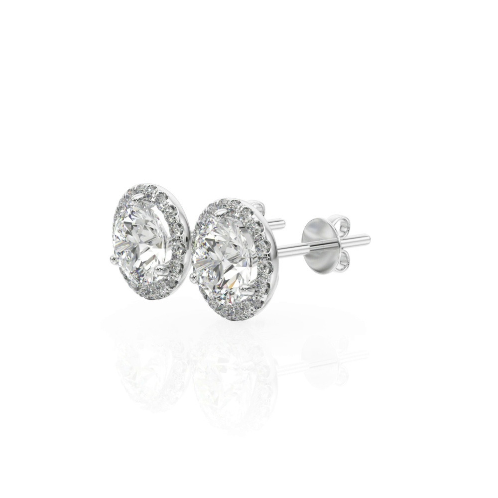 360 degree view of Lucia Halo Earrings