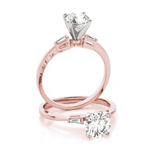 360 degree view of Amora Three Stone Engagement Ring