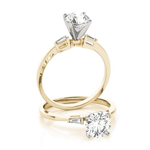360 degree view of Amora Three Stone Engagement Ring