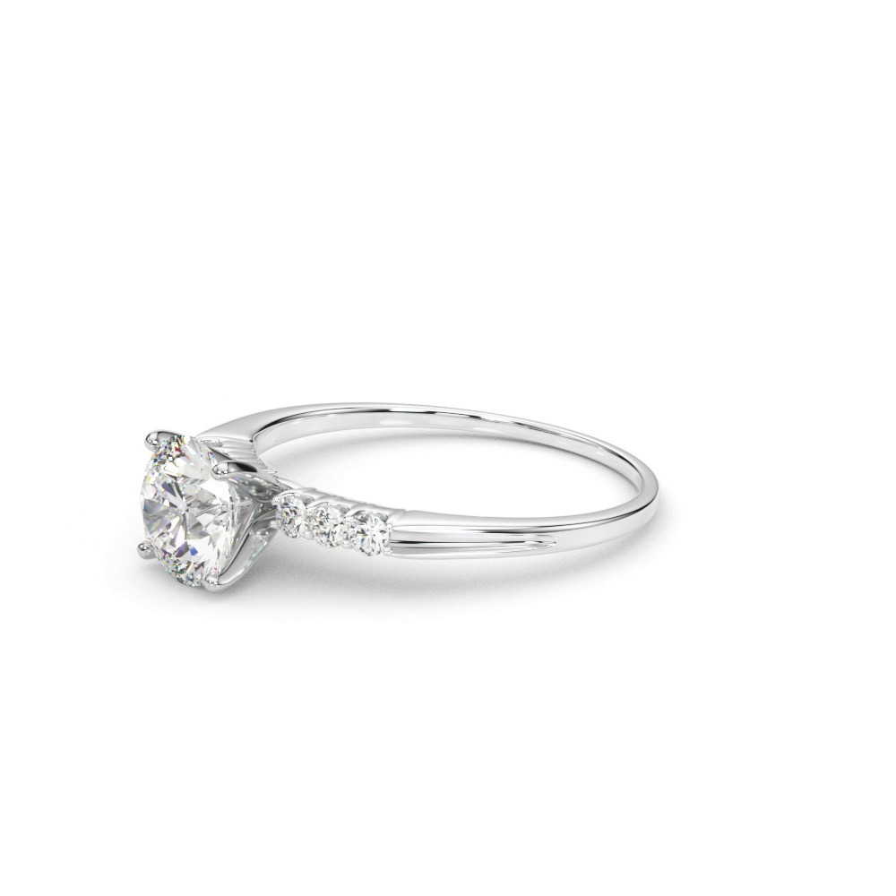 360 degree view of Juno Shared Prong Engagement Ring