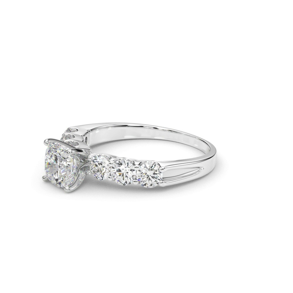 360 degree view of Jada Shared Prong Engagement Ring