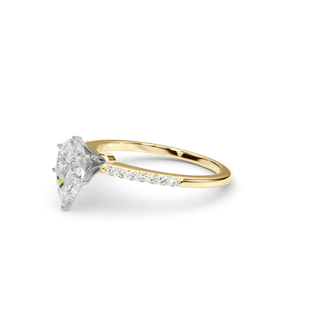 360 degree view of Cali French Pavé Diamond Engagement Ring