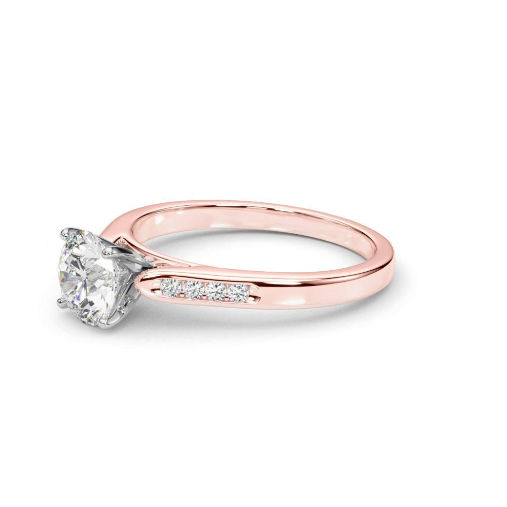 360 degree view of Solene Diamond Channel Engagement Ring
