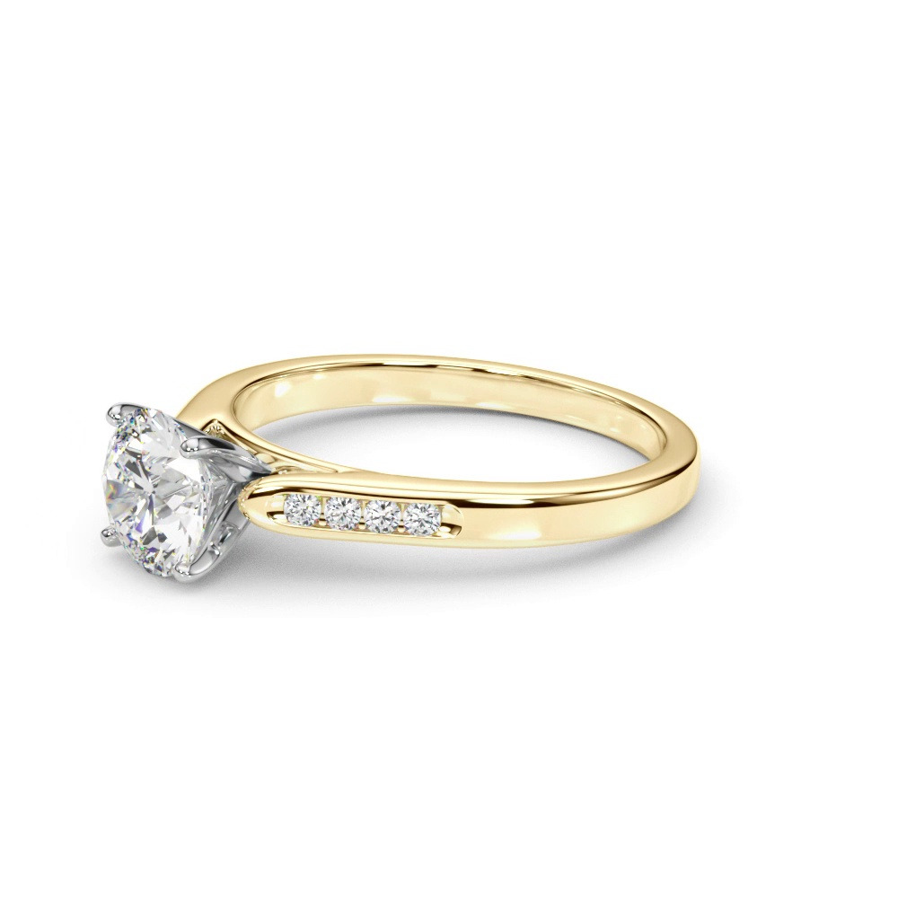 360 degree view of Solene Diamond Channel Engagement Ring