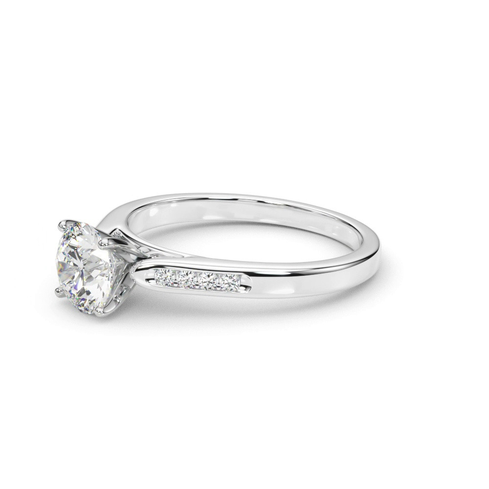 360 degree view of Solene Diamond Channel Engagement Ring