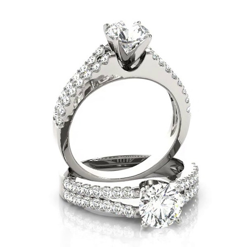 360 degree view of Norma 2 Row Diamond Engagement Ring