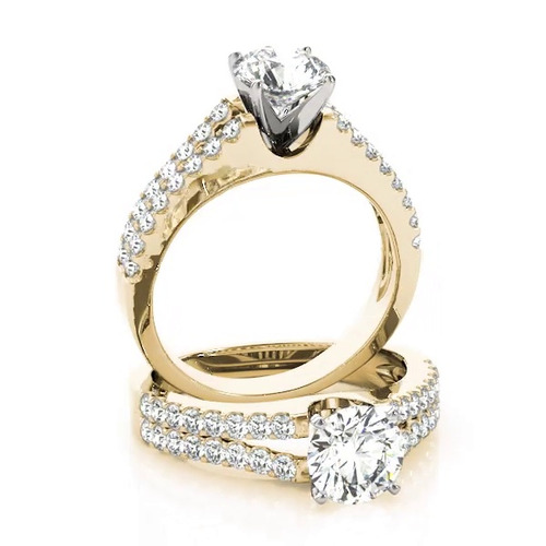 360 degree view of Norma 2 Row Diamond Engagement Ring