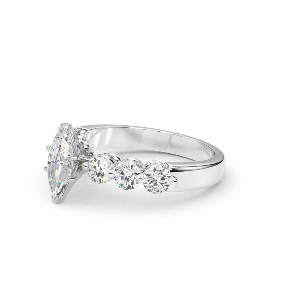 360 degree view of Mae Single Shared Prong Engagement Ring