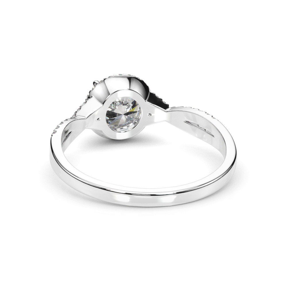 360 degree view of Leanna Halo Engagement Ring