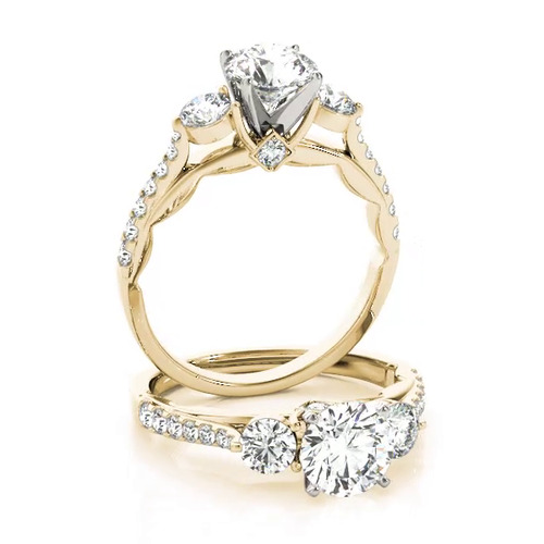 360 degree view of Jayla Three Stone Engagement Ring