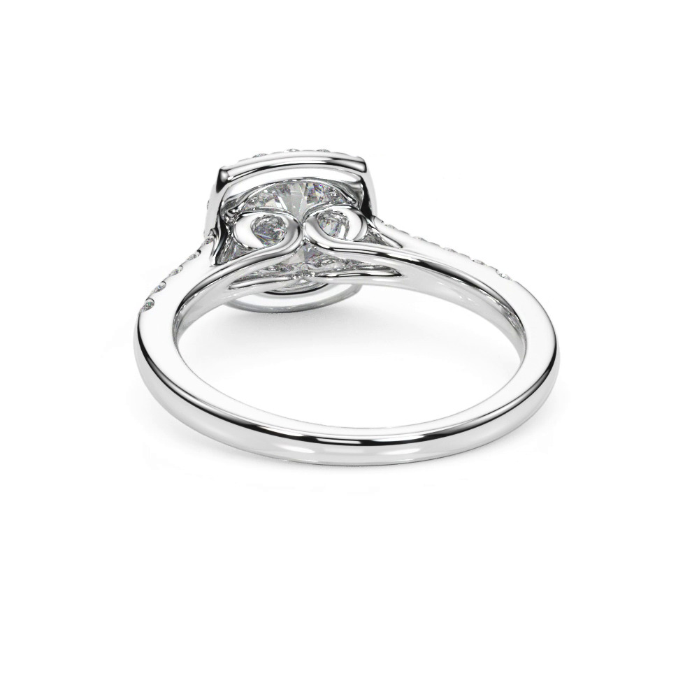 360 degree view of Victoria Halo Engagement Ring
