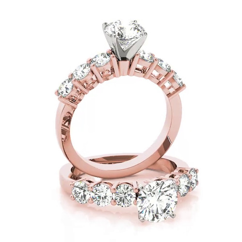 360 degree view of Alison Shared Prong Engagement Ring