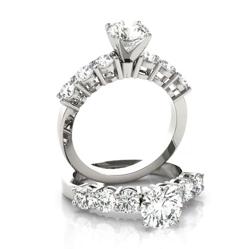 360 degree view of Alison Shared Prong Engagement Ring