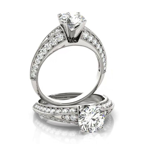 360 degree view of Angelique Vintage Inspired Engagement Ring
