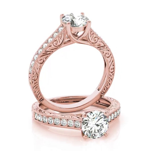 360 degree view of Lorelei Vintage Inspired Engagement Ring