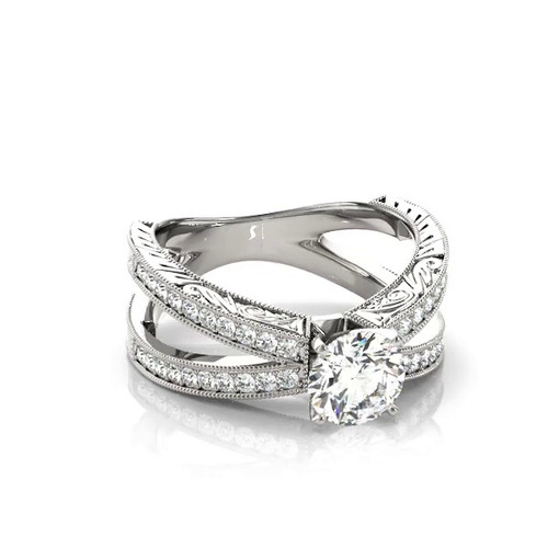 360 degree view of Raelynn Vintage Inspired Engagement Ring