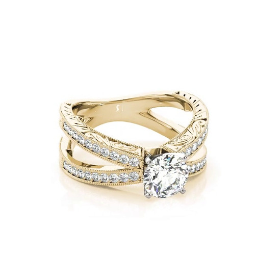 360 degree view of Raelynn Vintage Inspired Engagement Ring