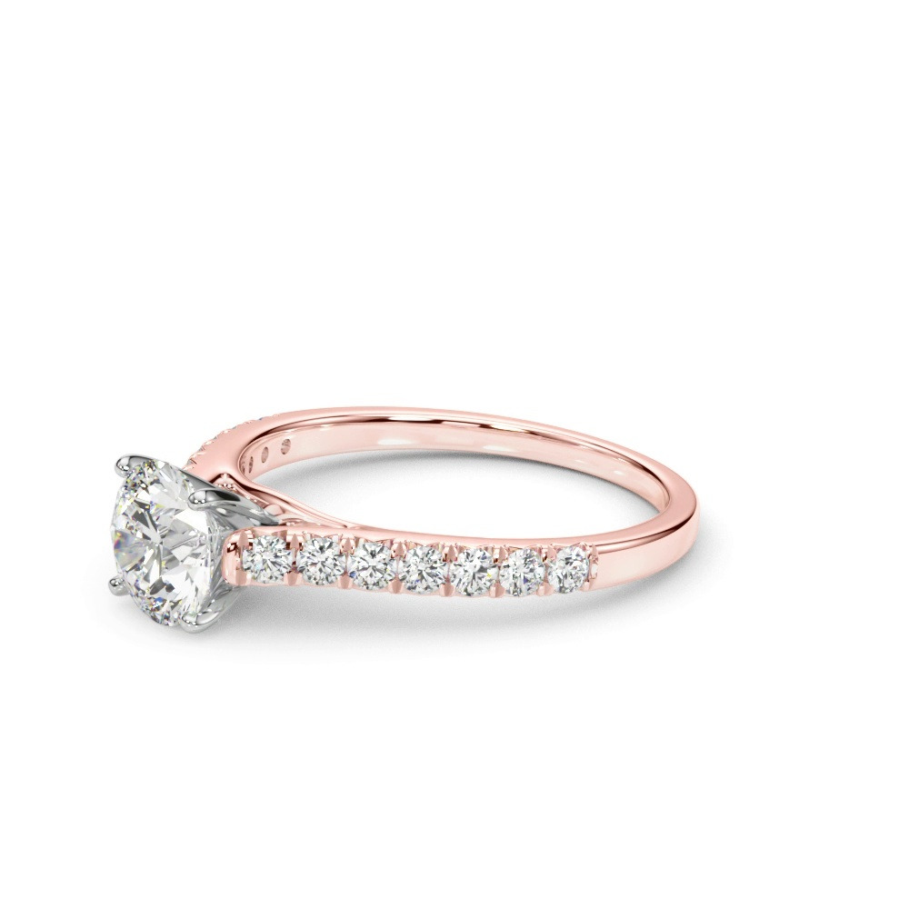 360 degree view of Rhya French Pavé Diamond Engagement Ring