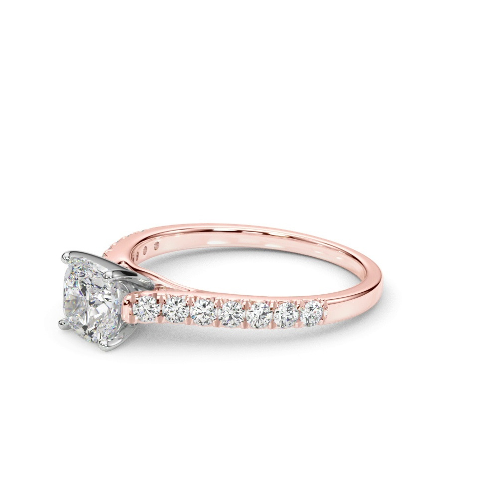 360 degree view of Rhya French Pavé Diamond Engagement Ring