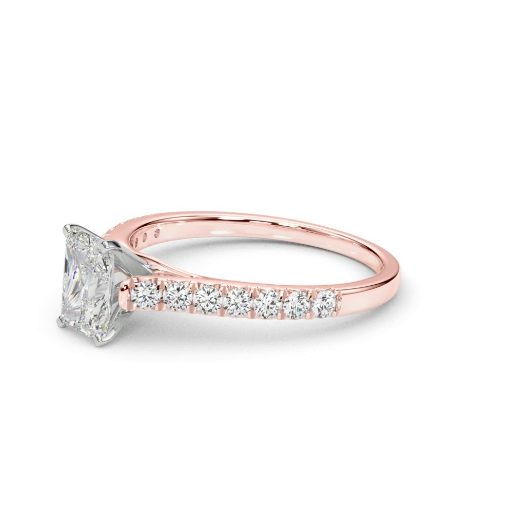 360 degree view of Rhya French Pavé Diamond Engagement Ring