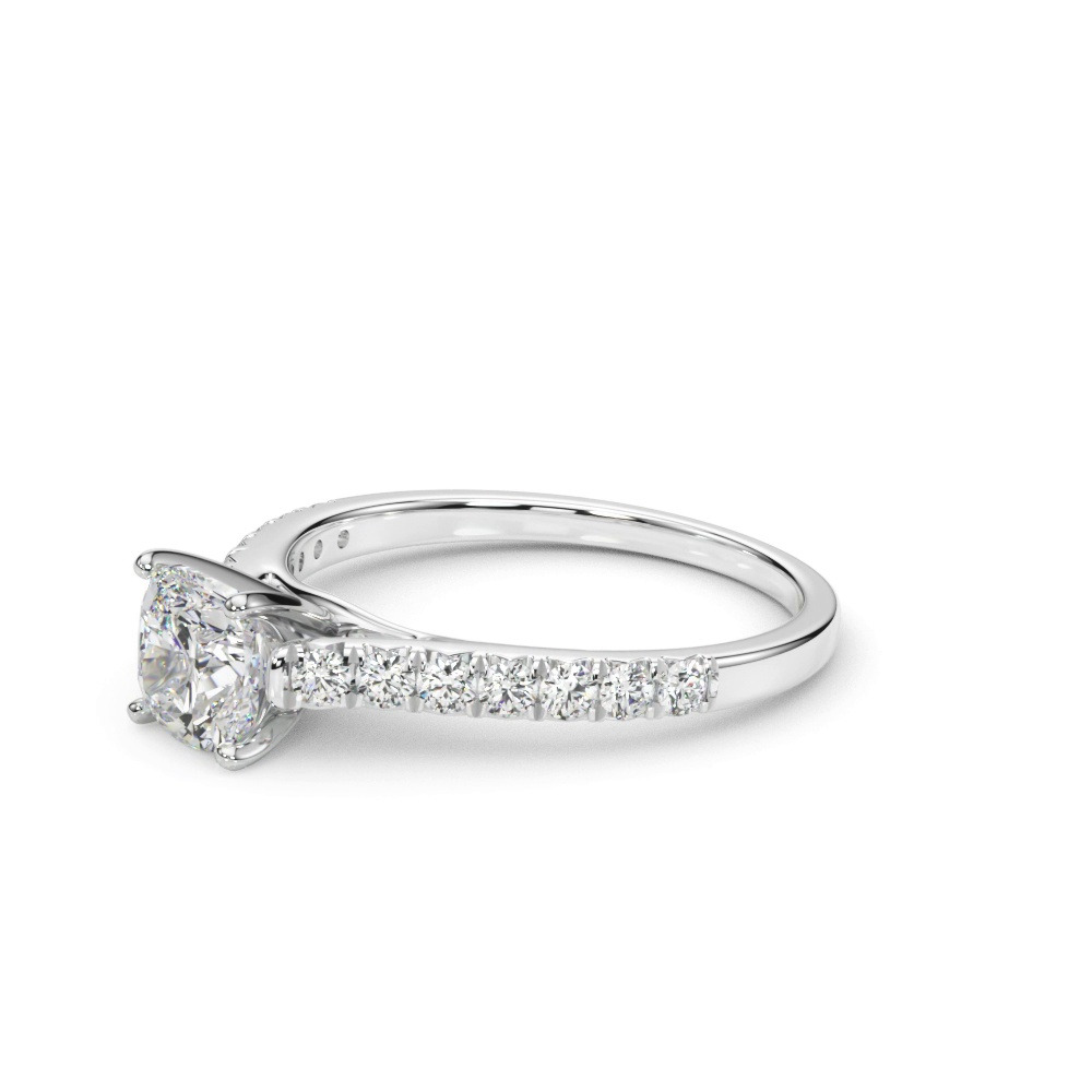 360 degree view of Rhya French Pavé Diamond Engagement Ring