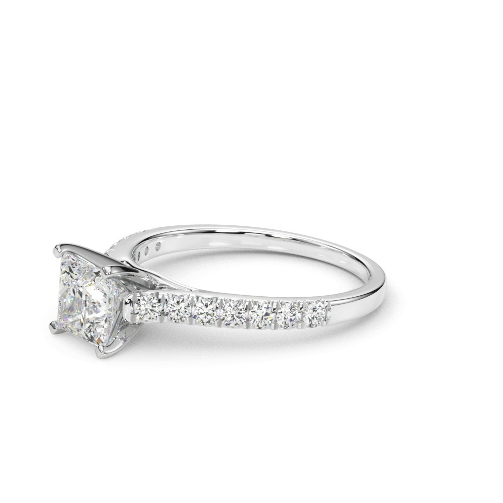 360 degree view of Rhya French Pavé Diamond Engagement Ring