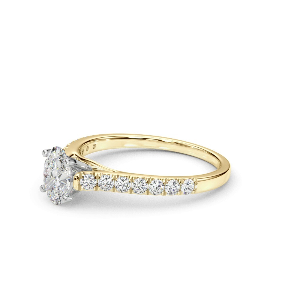 360 degree view of Rhya French Pavé Diamond Engagement Ring
