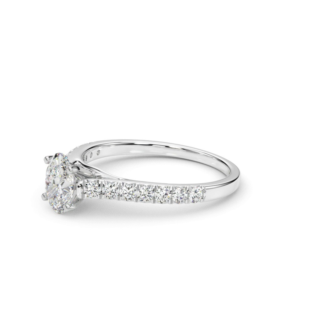 360 degree view of Rhya French Pavé Diamond Engagement Ring