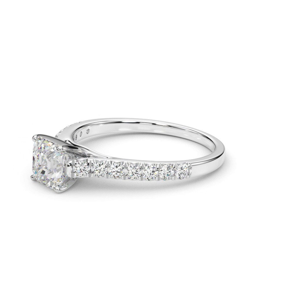 360 degree view of Rhya French Pavé Diamond Engagement Ring