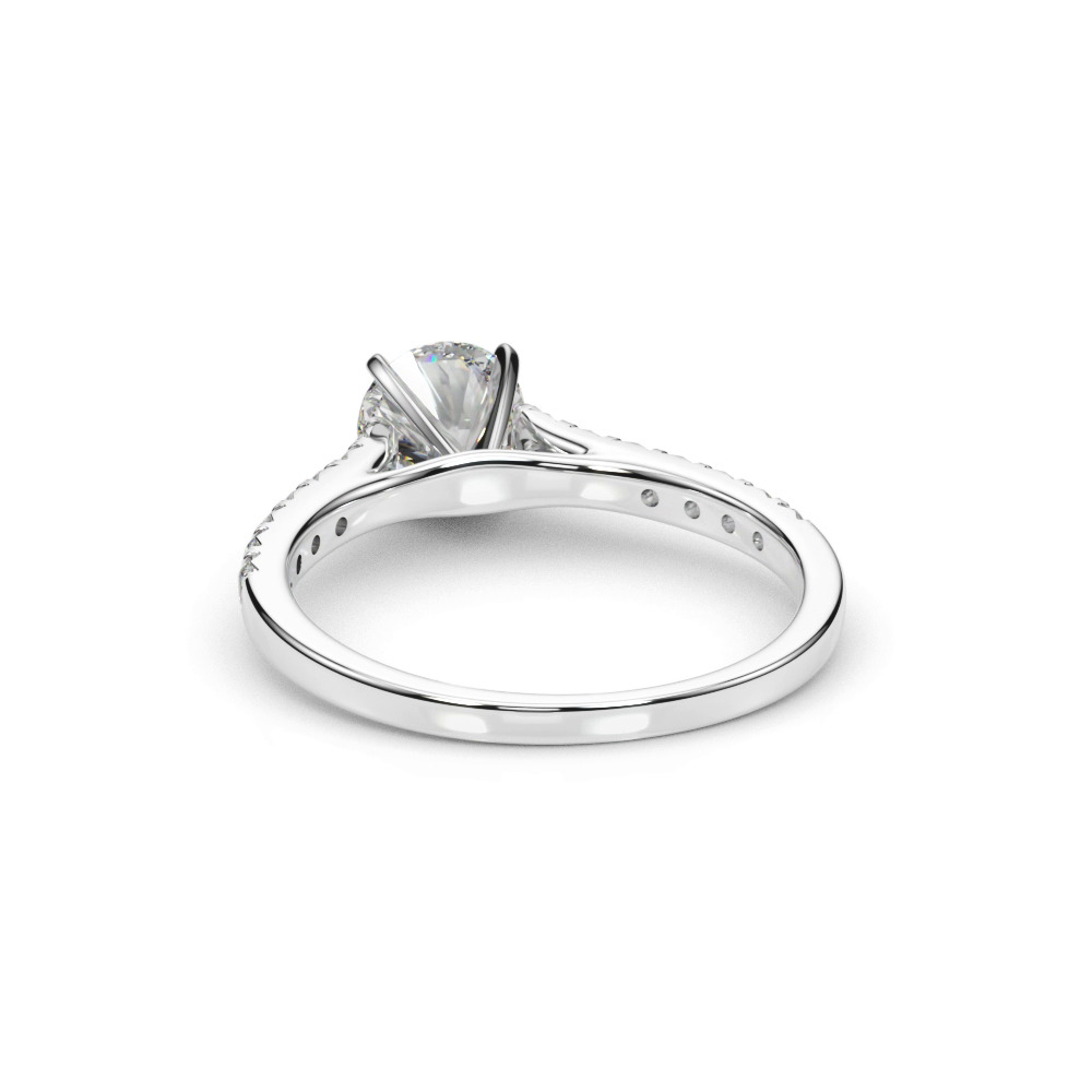 360 degree view of Rhya French Pavé Diamond Engagement Ring