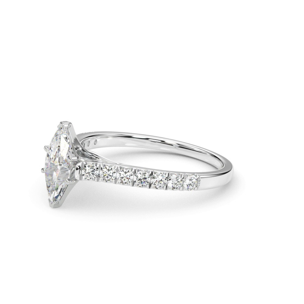360 degree view of Rhya French Pavé Diamond Engagement Ring