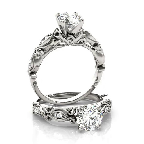 360 degree view of Kieran Vintage Inspired Engagement Ring