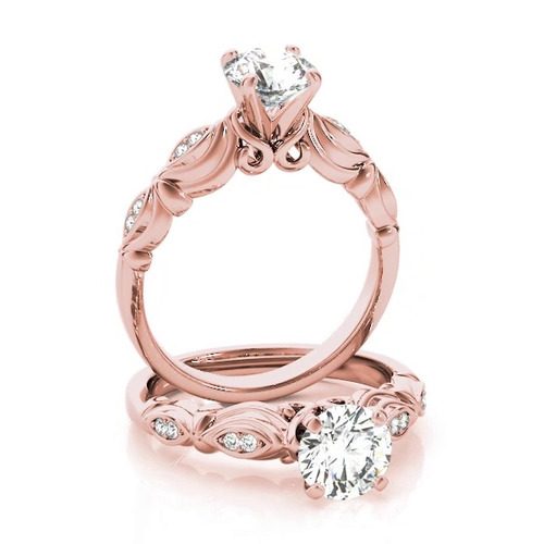 360 degree view of Vela Vintage Inspired Engagement Ring
