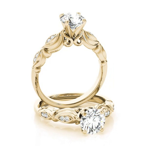 360 degree view of Vela Vintage Inspired Engagement Ring