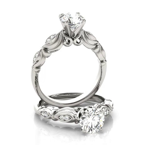 360 degree view of Vela Vintage Inspired Engagement Ring
