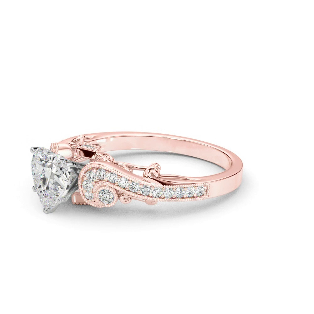 360 degree view of Carmel Vintage Inspired Lab Engagement Ring