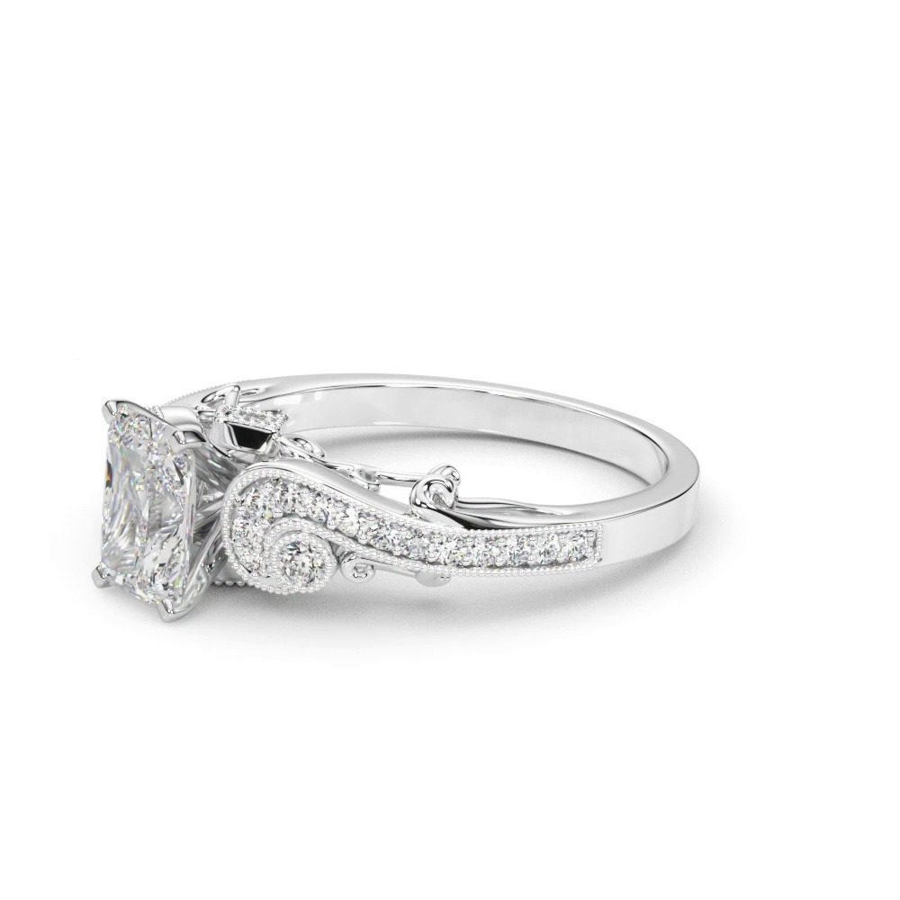 360 degree view of Carmel Vintage Inspired Lab Engagement Ring