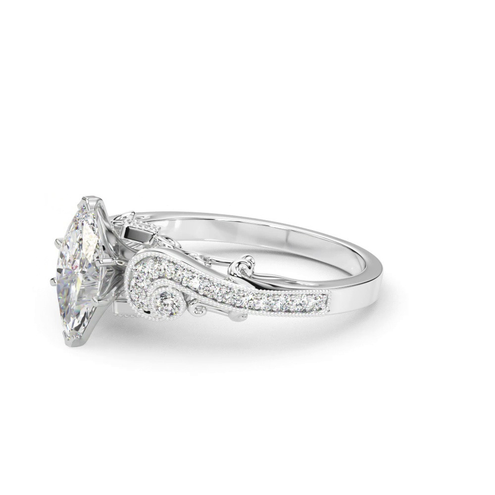360 degree view of Carmel Vintage Inspired Lab Engagement Ring
