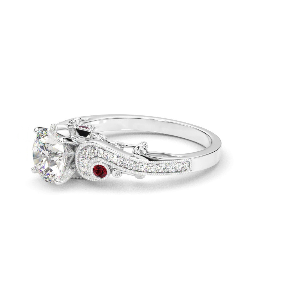 360 degree view of Carmel Vintage Inspired Ruby Engagement Ring