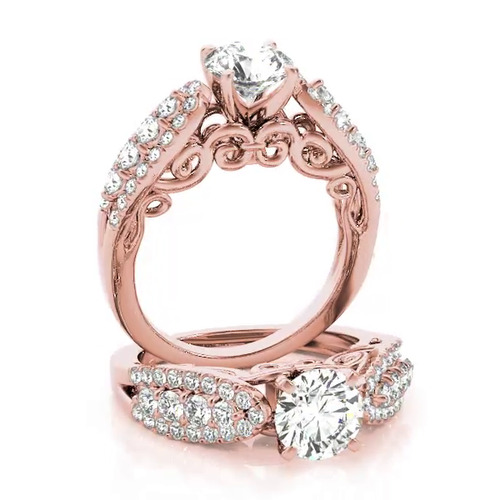360 degree view of Destiny 3 Row Diamond Engagement Ring