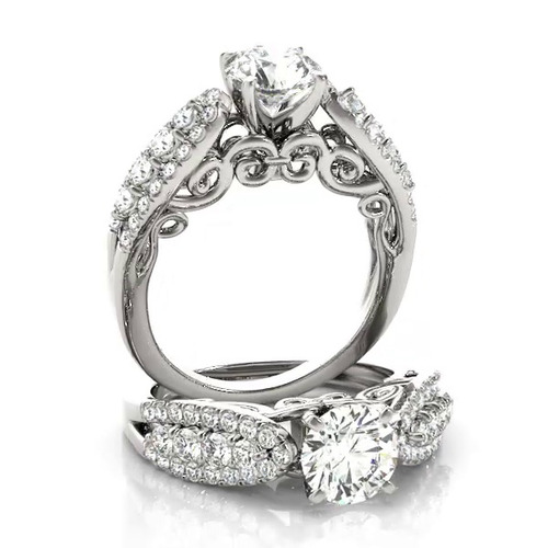 360 degree view of Destiny 3 Row Diamond Engagement Ring