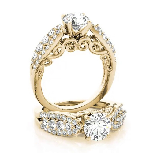 360 degree view of Destiny 3 Row Diamond Engagement Ring
