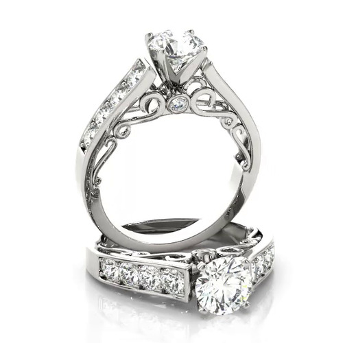 360 degree view of Serena Channel Diamond Engagement Ring
