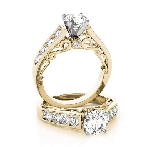 360 degree view of Serena Channel Diamond Engagement Ring