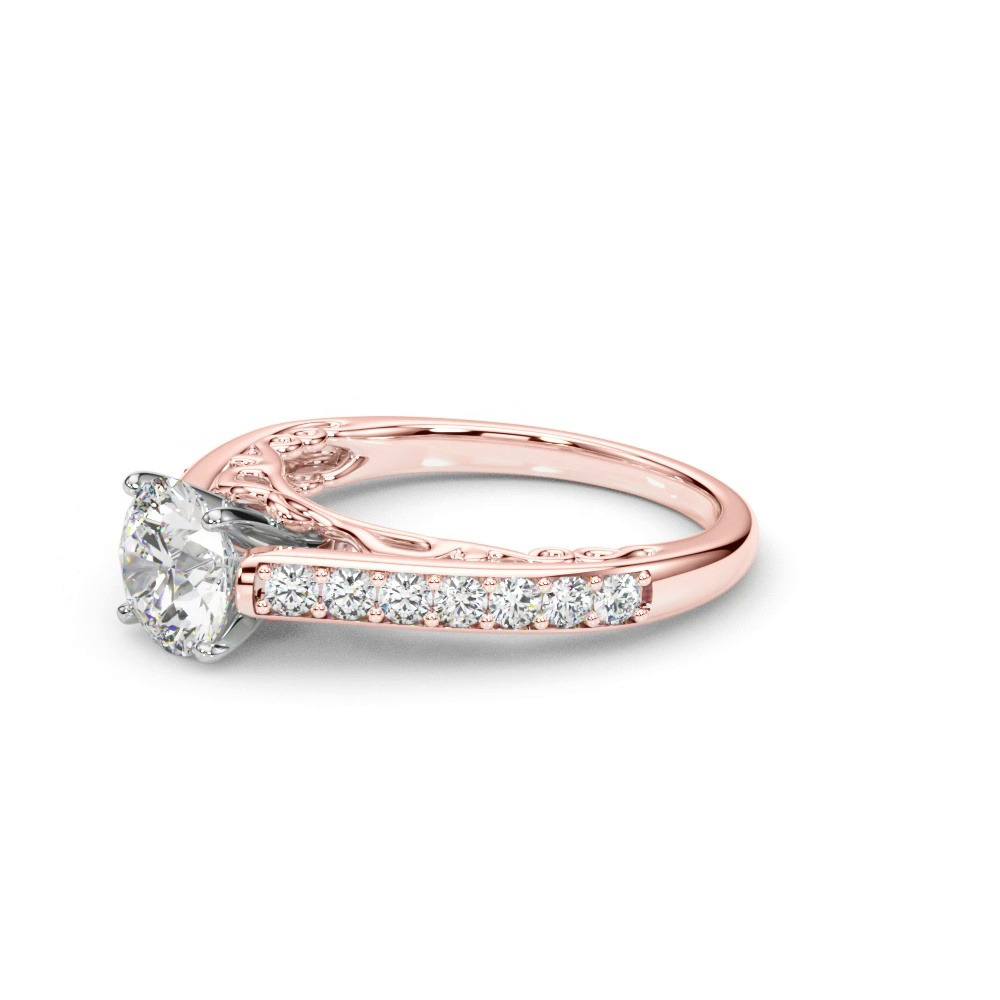 360 degree view of Padma Vintage Inspired Engagement Ring