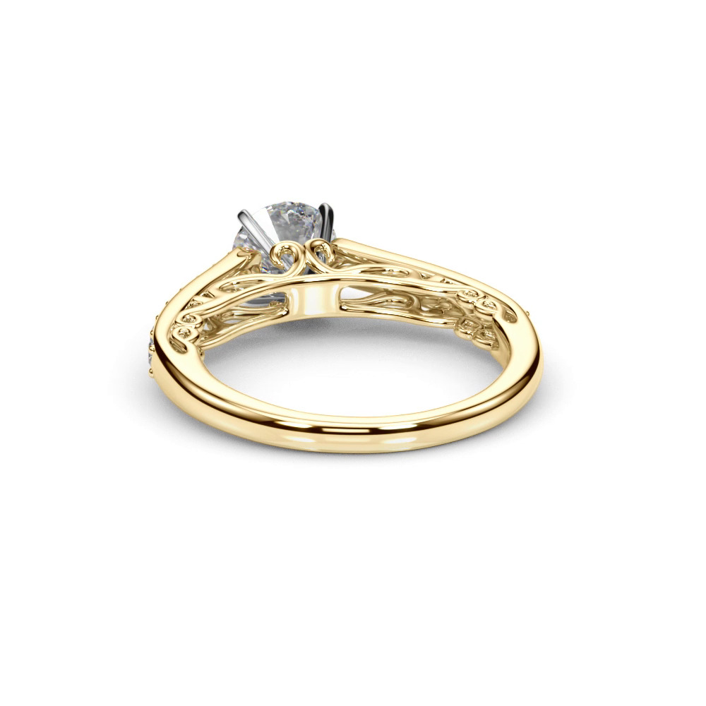 360 degree view of Padma Vintage Inspired Engagement Ring